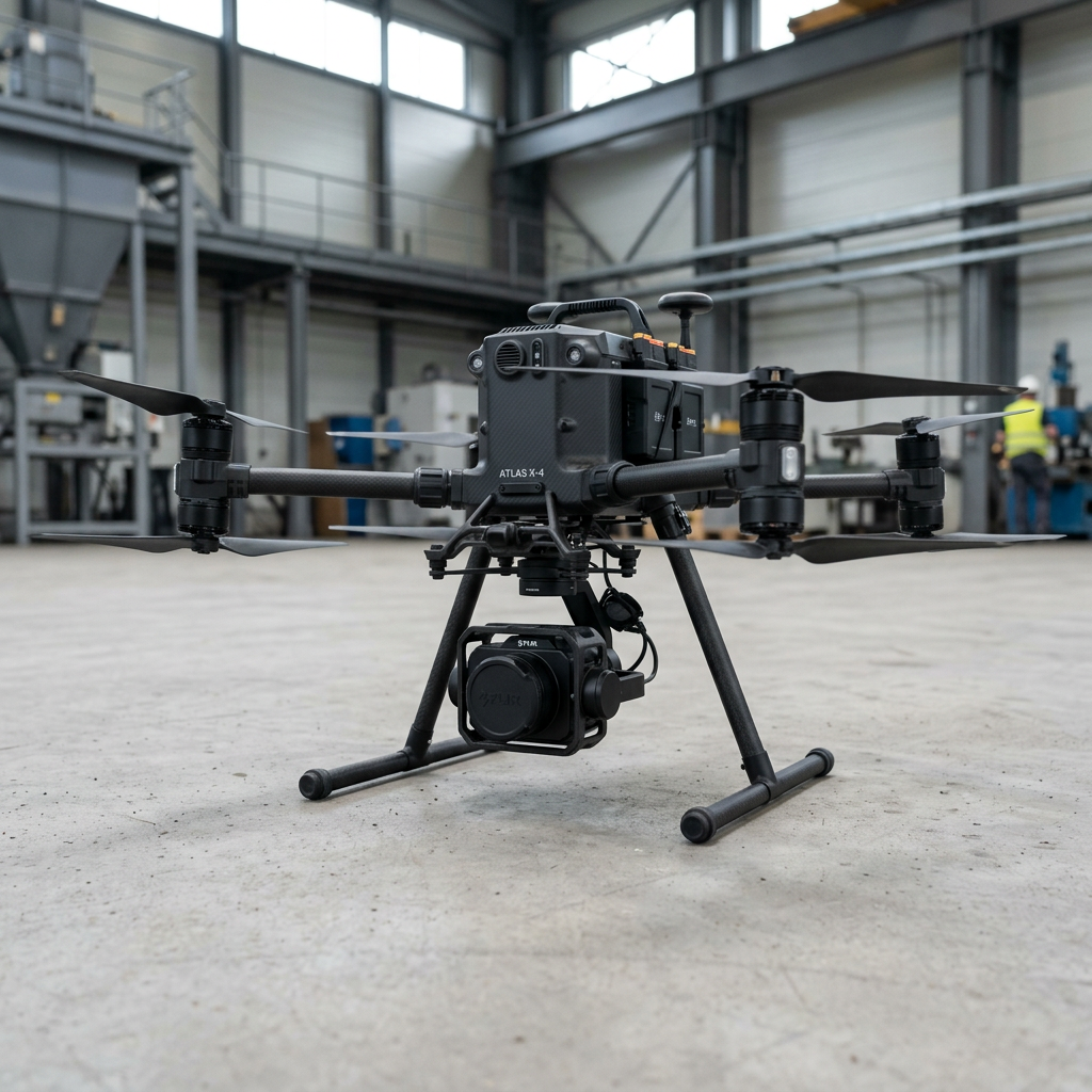 Industrial enterprise inspection drone with thermal payload